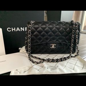 Chanel Double Flap Jumbo Lambskin Classic